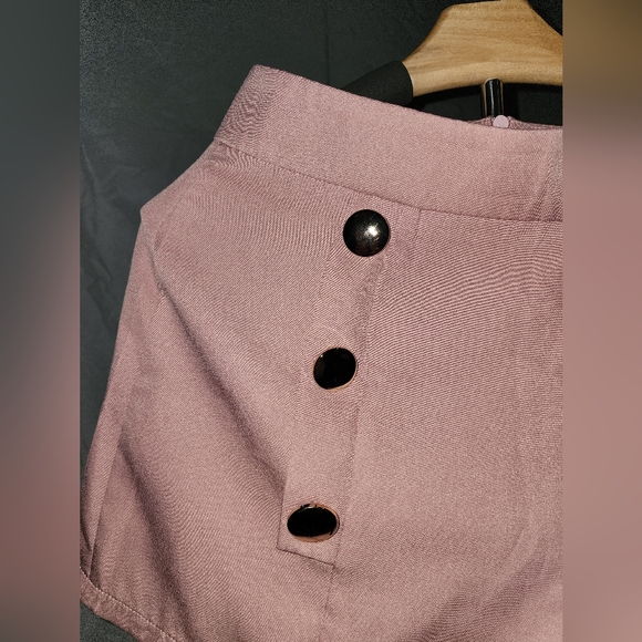 Shein Womens size medium Pink Shorts Sailor Buttons - Picture 2 of 6